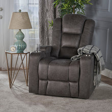 Load image into Gallery viewer, Wide Power Standard Recliner Chair With Arm Storage With USB
