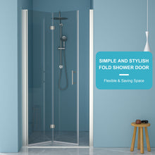 Load image into Gallery viewer, Fold Frameless Shower Door With Tempered Glass
