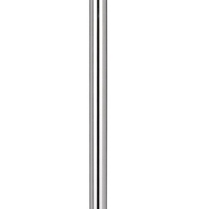 Tray Table Floor Lamp With White Square Shade - Chrome
