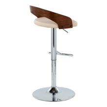 Load image into Gallery viewer, Grotto - Mid Century Modern Adjustable Height Barstool, Swivel With Straight T Footrest (Set of 2)
