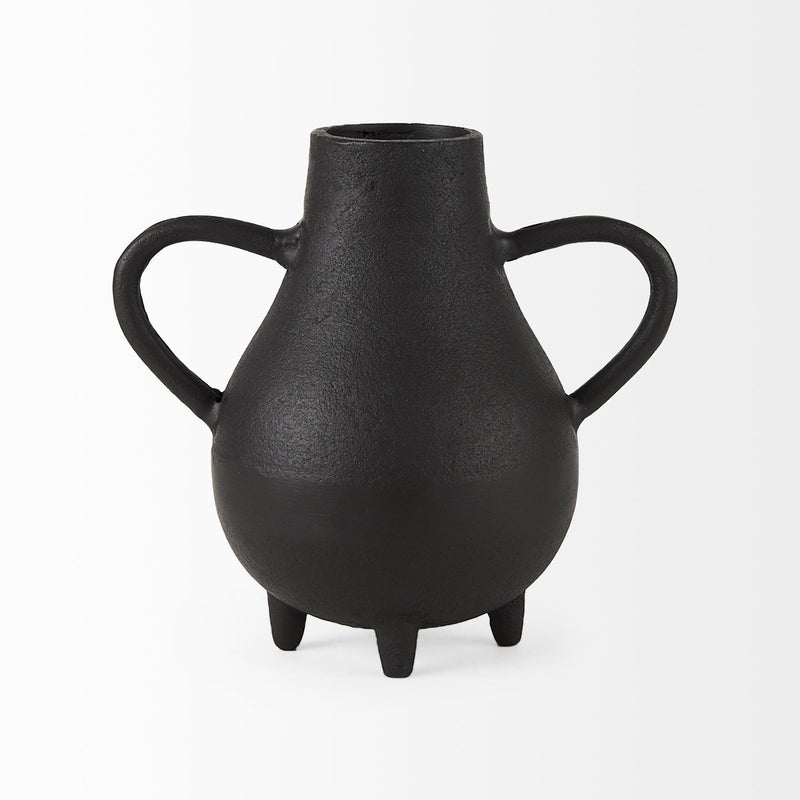 Two Handle Jug Vase - Black