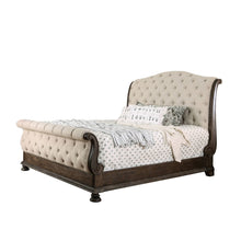 Load image into Gallery viewer, Sleigh Bed With Button Tufted Fabric Headboard And Footboard
