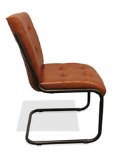 Load image into Gallery viewer, Tufted Upholstered Leather Dining Side Chair - Black / Cinnamon
