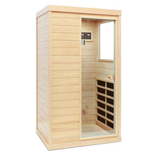 Load image into Gallery viewer, Hemlock Mini 1 Person Far Infrared Door Indoor Sauna Room
