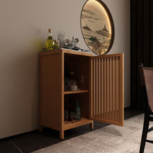Load image into Gallery viewer, Bamboo Freestanding Storage Cabinet With Door And Shelf For Bathroom, Living Room, Kitchen - Natural / Natural Wood

