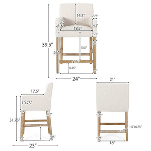 Serenitia - Upholstered Counter Chair With Straight Arm