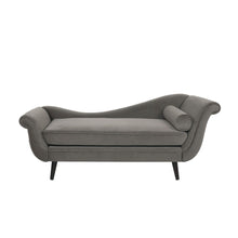 Load image into Gallery viewer, Auroral - Velvet Upholstered Chaise Lounge With Scrolled Arms And Tapered Legs
