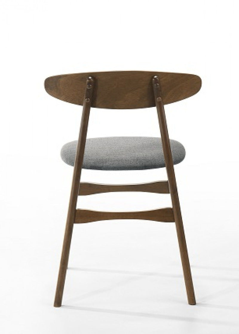 Upholstered Fabric Open Back Dining Room Side Chairs (Set of 2) - Gray