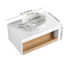 Load image into Gallery viewer, Floating Bathroom Vanity With Vessel Sink
