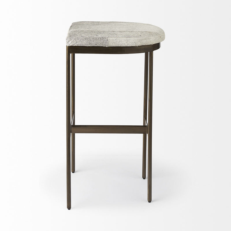 Iron Backless Bar Chair - Gray