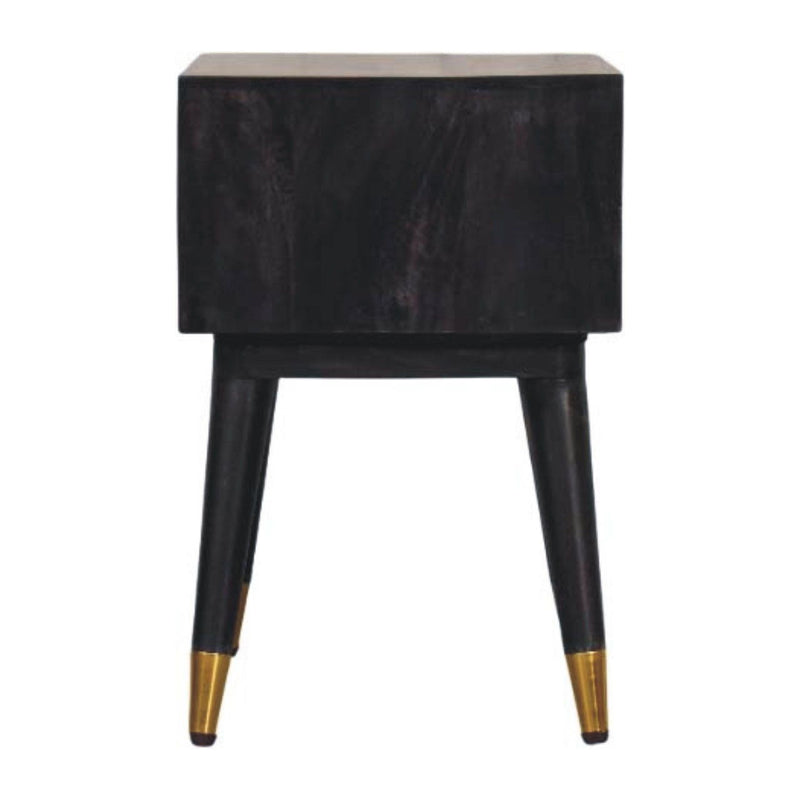 21" Solid Wood Two Drawer Nightstand - Brown