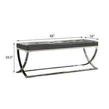 Load image into Gallery viewer, Curve Leg Bench With Upholstery - Black
