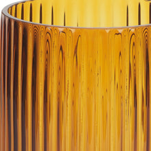Load image into Gallery viewer, Cylinder Ribbed Table Vase - Amber
