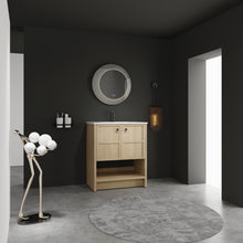 Load image into Gallery viewer, Modern Freestanding Bathroom Vanity With Ceramic Sink And Soft Closing Doors
