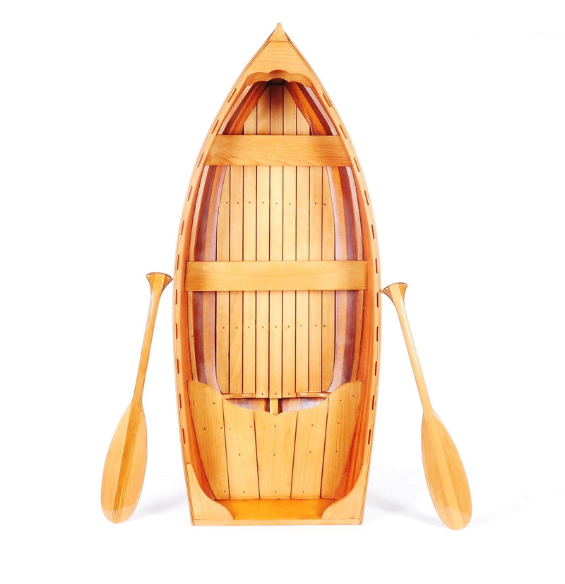 Hand Painted Model Boat Tabletop Sculpture (364298) - Brown