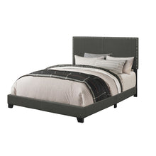 Load image into Gallery viewer, Queen Bed With Nailhead Trim - Charcoal
