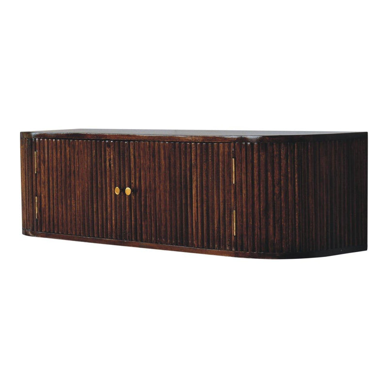 Floating Wall Mount Console Table - Chestnut