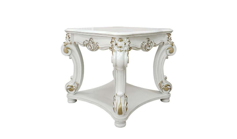 26" Manufactured Wood Square End Table - Antique Pearl