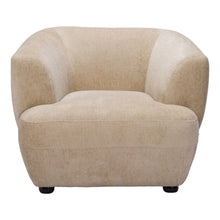 Load image into Gallery viewer, 39" Faux Shearling And Upholstered Arm Chair - Beige / Black

