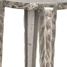 Load image into Gallery viewer, Distressed Aluminum Round End Table (605385) - Silver

