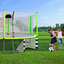 Load image into Gallery viewer, 16Ft Trampoline With Basketball Hoop Pump And Ladder (Inner Safety Enclosure) With Soccer Goal
