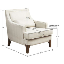 Load image into Gallery viewer, Refined - Arm Chair - Cream / Dark Brown
