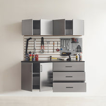 Load image into Gallery viewer, Astro Series - Garage Cabinet Set C With Soft Closing Drawers - Metallic Gray
