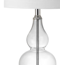 Load image into Gallery viewer, Gourd Bedside Lamp With Drum Shade - Clear
