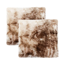 Load image into Gallery viewer, 17" X 17" Gradient Wool Chair Pads (Set of 2) - Brown / White
