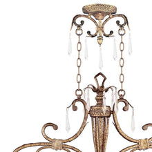 Load image into Gallery viewer, Two Light Metal Dimmable Chandelier With Shades - Gold
