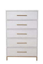 Load image into Gallery viewer, Solid Wood, Five Drawer Chest - White

