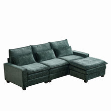 Load image into Gallery viewer, Modern Comfy L Shaped Sectional Sofa With Movable Ottoman
