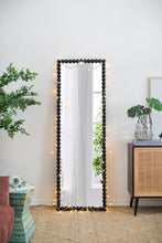 Load image into Gallery viewer, Full Length Mirror With Metal Beaded Frame, Rectangular Oversized Mirror For Living Room Bedroom - Black
