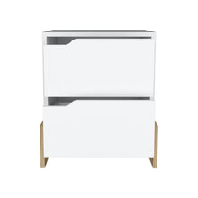 Load image into Gallery viewer, 17" x 14.6" x 19.9" Two Drawer Nightstand - White
