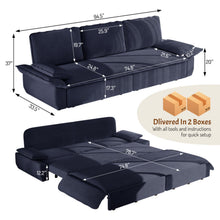 Load image into Gallery viewer, King Size Pull Out Sofa Bed, 3 In 1 Convertible Multifunctional

