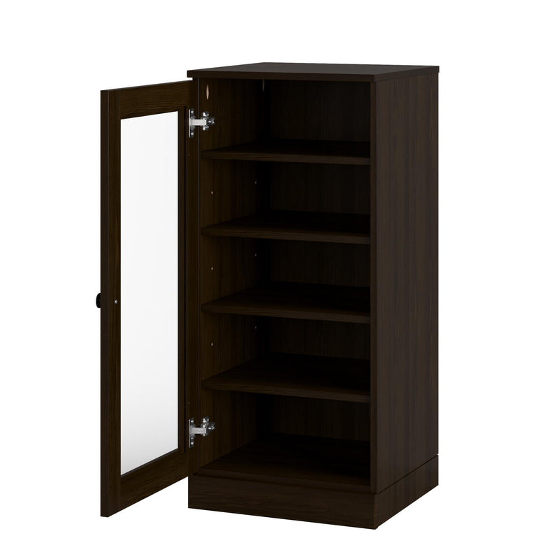 Ten Pair Solid Woodshoe Storage Cabinet (752258) - Espresso