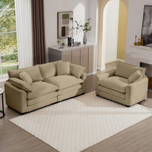 Load image into Gallery viewer, Elegant Oversized Sectional Sofa Set With Deep Seats And Flexible Layout
