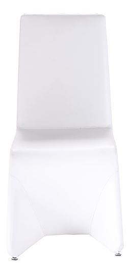 Faux Leather Dining Room Side Chairs (Set of 2) - White