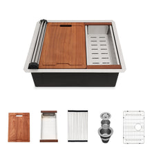 Load image into Gallery viewer, Single Bowl, Undermount Workstation, Kitchen Sink With Accessories
