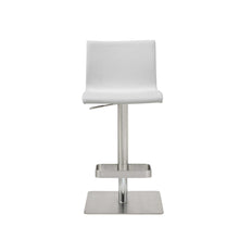Load image into Gallery viewer, Stainless Steel Counter Height Bar Chair - White And Silver
