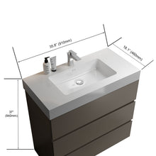 Load image into Gallery viewer, Alice - Bathroom Vanity With Sink, Large Storage Freestanding Bathroom Vanity For Modern Bathroom, One-Piece Sink Basin Without Drain And Faucet
