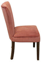 Load image into Gallery viewer, Upholstered Velvet Dining Parsons Chairs (Set of 2) - Blush / Brown
