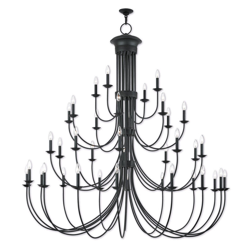 70" Multi Light Dimmable Chandelier With Shades - Bronze
