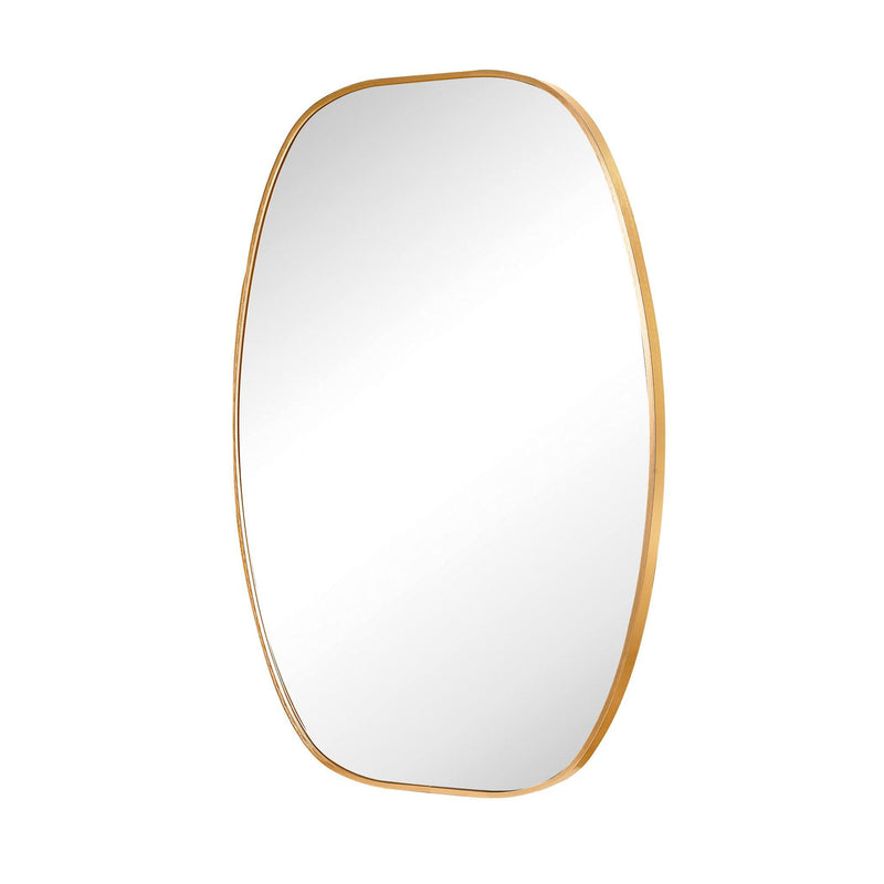 Aluminum Oval Framed Bathroom Vanity Mirror (756115) - Gold