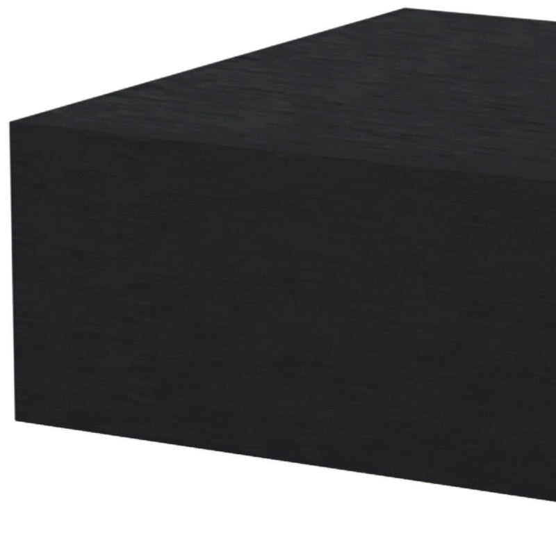 5" Wood One Drawer Floating Nightstand - Black