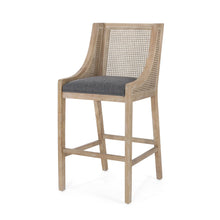Load image into Gallery viewer, Celestiality - Upholstered Barstool With Cane Webbing Backrest (Set of 2)
