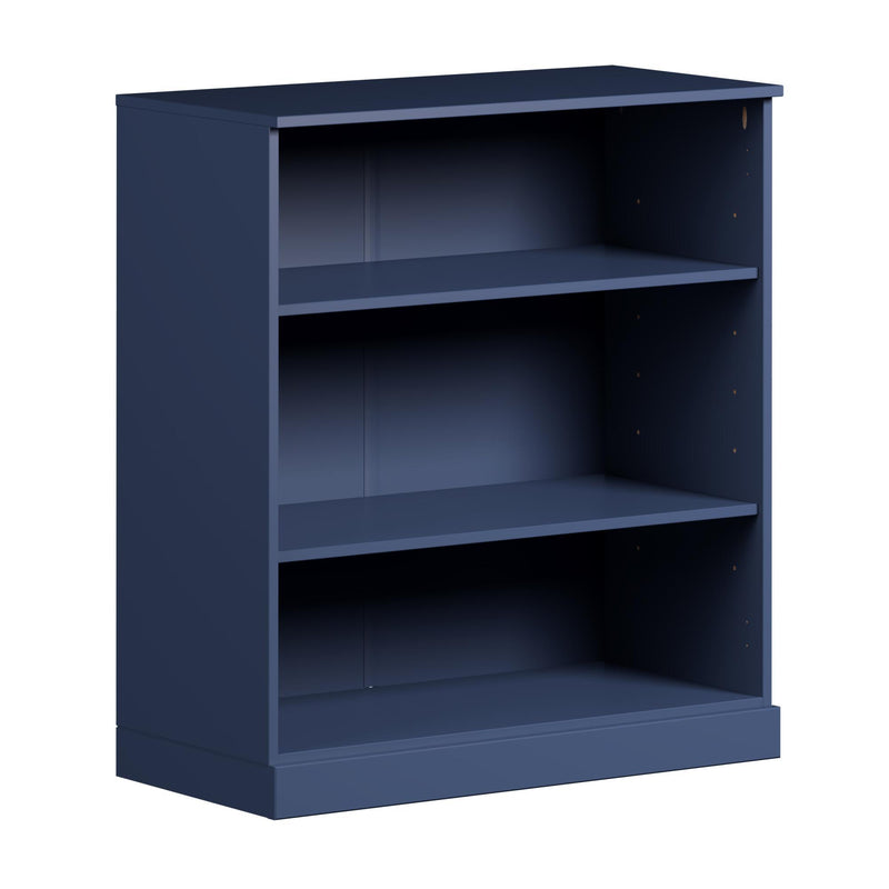 Adjustable Three Tier Library Bookcase - Navy Blue