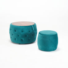 Load image into Gallery viewer, Nesting Ottomans 2 Piece With Tray, 4 In 1 Function
