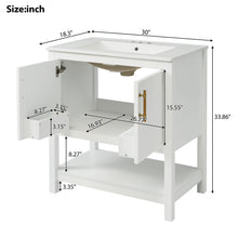 Load image into Gallery viewer, Elegant Bathroom Vanity With Ceramic Sink And Versatile Storage
