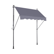 Load image into Gallery viewer, Manual Retractable Patio Awning, UV Resistant Sun Shade With No Drill Installation
